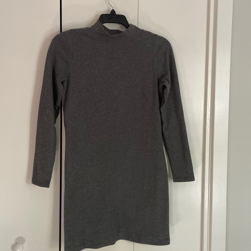 Everlane Gray Cotton Mockdress